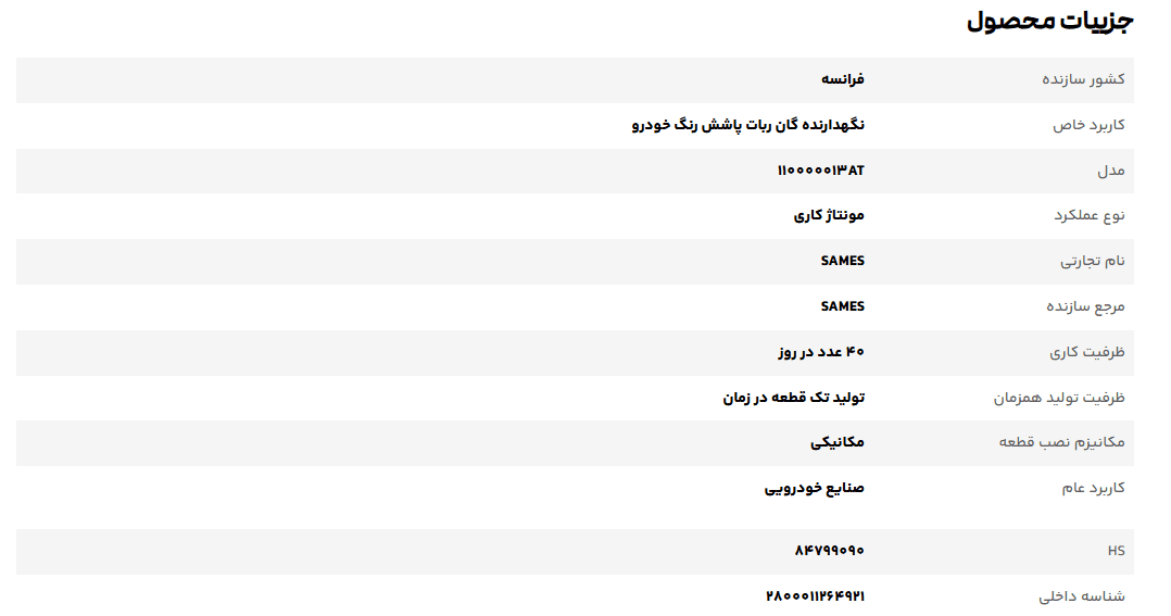 نمایش اطلاعات سامانه ایران‌کد در رسمیو